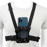 PellKing Soporte para teléfono móvil con arnés de Montaje en el Pecho, Correa para teléfono Celular, Clip para cámara de acción POV para Samsung iPhone Plus, etc