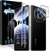 Aerku 3D Cobertura total Protector de Pantalla para Xiaomi Redmi Note 14 Pro 5G/Poco X7 con Protector de Lente de Cámara [2+2 Piezas], 9H Ultra Resistente Cristal Templado