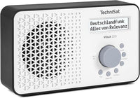 TechniSat Viola 200 - Radio portátil Dab+/FM (con Pantalla LCD, Antena telescópica, Memoria de Favoritos, Salida para Auriculares, Funcionamiento con Red y Pilas, Altavoz Mono, RDS, PLL) Blanco/Negro