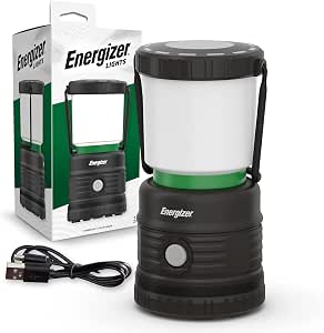 Energizer Linterna Camping LED Recargable PRO, Super Brillante Luz Tienda, Resistente Agua Linterna Emergencia, Carga USB, Portátil Camping Senderismo Outdoor Emergencia