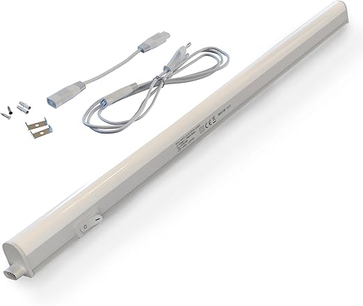 Briloner Leuchten – Luminaria LED empotrable, 57,3 cm, 8 W, 800 lúmenes, lámpara empotrable para cocina, para debajo de armario, barra de luz, color blanco