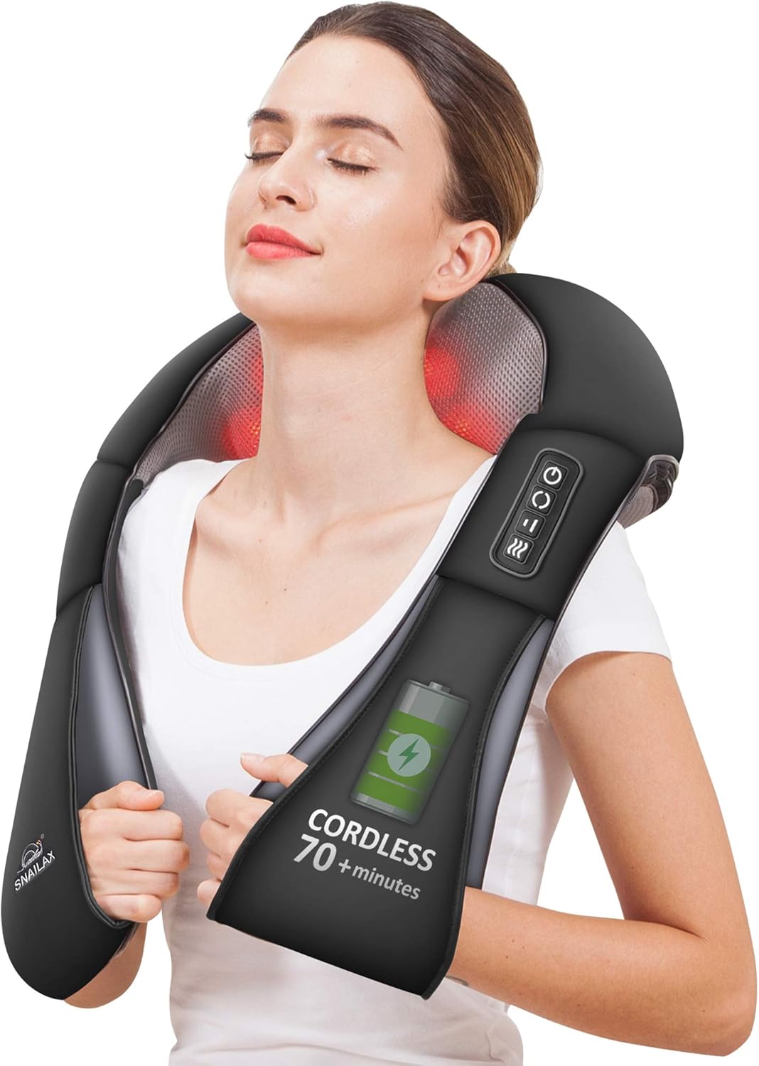 Masajeador inalámbrico de cuello, hombros y espalda Snailax