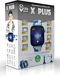 Cefa Toys - Reloj Inteligente Holawatch X Plus Blue Android, con 4G LBS/WIFI, GPS, Tarjeta SIM, Cámara, Juegos, Llamadas, Videollamadas, Whatsapp, Medidor de Pasos, Correa Extra, Protector de Pantalla