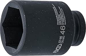 BGS 5746 | Llaves de vaso impacto hexagonal, largo | entrada 20 mm (3/4") | 46 mm