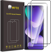 WFTE [2-Pack Protector de Pantalla para Xiaomi Redmi Note 15 5G/4G,3D Cobertura máxima,9H Dureza,Huellas Dactilares Libre,Sin Burbujas,Cristal Templado para Redmi Note 15 Protector (Negro)