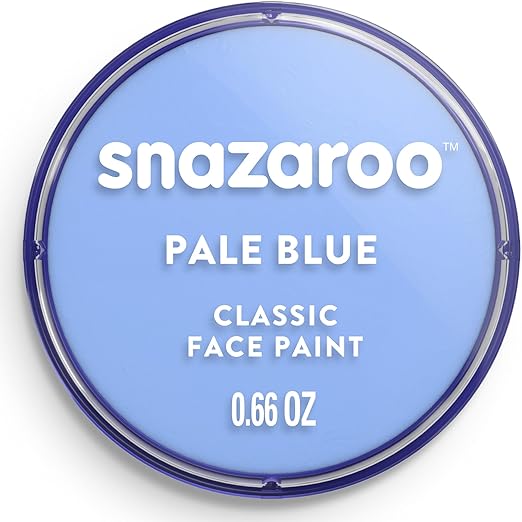 Snazaroo - Peinture Pour Visage et le Corps, Maquillage Pour Visage et Déguisement, Pour Enfants et Adults,Fard 18 ML, Couleur Bleu Pale