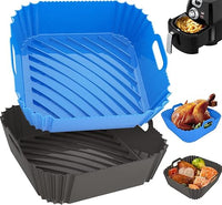 Pipiruew - Molde de silicona para freidora de aire de 22 cm, para freidora de aire, apta para 6-8 QT