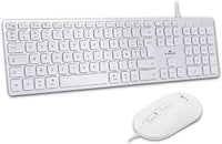 Bluestork – Juego de Teclado para Mac y iPad – Teclado Apple AZERTY FR silencioso y ratón 2400 dpi – Diseño Ultra-Slim – Teclas de Tijera – USB-A & USB-C – para Todos los teclados Mac e iPad
