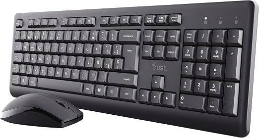 Trust Taro Pack Teclado y Ratón Inalámbrico QWERTY Español, Negro
