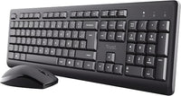 Trust Taro Pack Teclado y Ratón Inalámbrico QWERTY Español, Negro