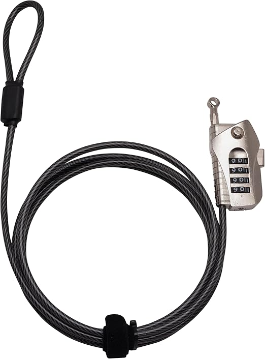 Burg-WÄCHTER Candado de Cable con combinación 720 200 Snap+Lock, Longitud: 200, Negro