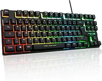 Clavier Gaming TKL Membrane-RGB -Logiciel de personnalisation- Macro et Touches Anti -ghosting - Compatible Multiplateformes