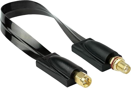 Kabelmeister SMA - Cable plano coaxial para antena 5G, LTE / 4G (cable), color negro, aprox. 20 cm