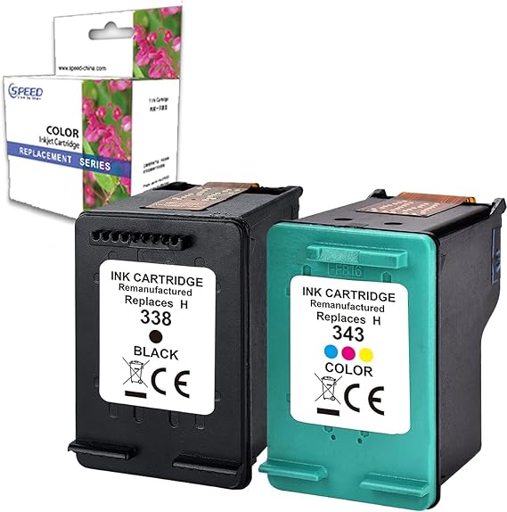 Cartuchos compatibles para HP 338 XL negro + 343 XL color 338XL 343XL Cartuchos de Tinta Impresora escritorio 460 6540 5740 9800 PHOTOSMART 2575 2570 2710 2610 8150 7850 844440 50 ES