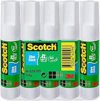 Scotch Permanent Klebestift - 1 Packung mit 5 Klebesticks ohne Lösungsmittel - 8g pro Stick - Mehrzweck-Klebestift für zu Hause, in der Schule oder im Büro