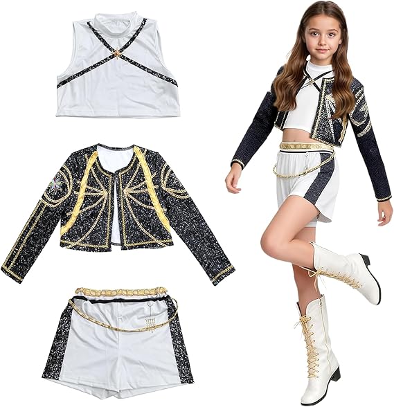 DAZZTIME Disfraz de Cosplay para Niños,Traje de Halloween,Disfraces de Actuación Escénica,Disfraz Halloween para Niñas,para Carnavales,Carnavales yFiestas Temáticas