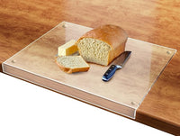Ziamzra Tabla Cortar Cocina Transparente 43x33cm Tabla de Cortar Transparente Metacrilato Tabla de Cortar Cocina con Borde Tabla para Cortar Cocina Antideslizante para Encimera Cocina Regalo
