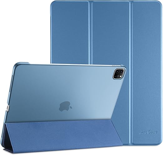 ProCase Funda para iPad Pro 11" 2022 2021 2020 2018 4ª 3ª 2ª 1ª Generación, Capa Protectora Smart Cover Folio Delgado para iPad Pro 11 Pulgadas -Azul