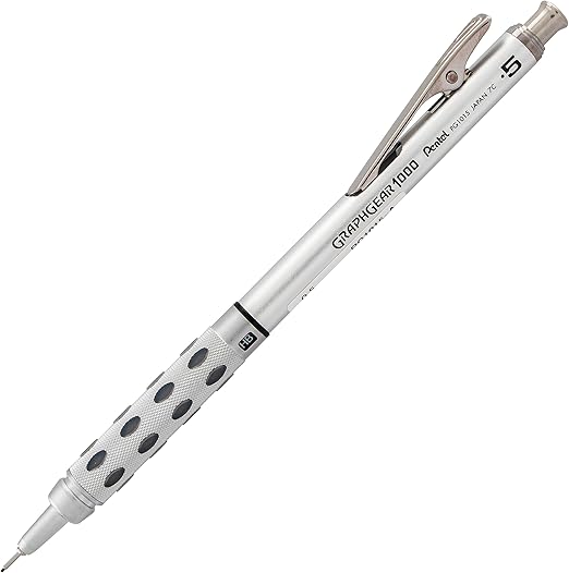 Pentel GraphGear1000 PG1013 Druckbleistift im Edelstahlgehäuse, 0.3 mm, Härtegrad HB (1 Stück)
