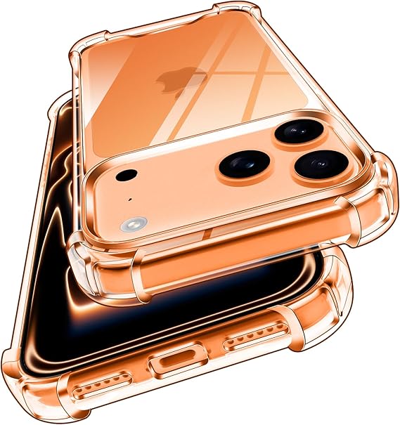ivoler Anti-Amarillo Clara Funda para iPhone 17 Pro MAX con Cojín Esquina Parachoques, [Protección Antigolpes Militar] Carcasa Transparente Anti-Arañazos Case