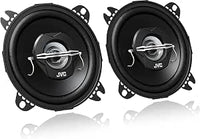 Altavoces Coaxiales para Coche JVC CS-J420X (210W; 10cm; 21W RMS) - Equipo de Audio de 2 Vías, Woofer y Tweeter, color Negro, Altavoz con Respuesta de Frecuencia de 45 a 22.000 Hz