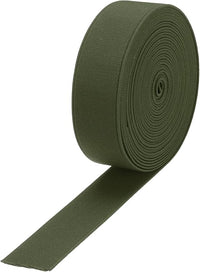 sourcing map Bandas elásticas para coser 2,5 cm, 5 yardas/15 pies, color verde militar, carrete elástico de alta elasticidad para pelucas, cintura y pantalones