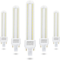 Aigostar - 2 Pines Bombilla PLC 2U, tubo de 15 W, Maiz G24d-3, Luz fría 6500K, 1610Lm, No regulable, Pack de 5 Bombillas LED
