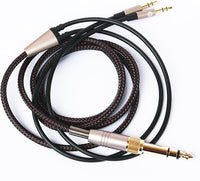 Cable de Repuesto Compatible Con Auriculares Hifiman Sundara, Arya, Ada, HE4XX, HE-400i - 3,5 mm/6,35 mm a Conector Dual de 3,5 mm - Cable Macho de 3 m