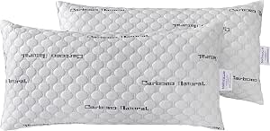 Todocama - Almohada viscoelástica Carbono con Copos 100% viscoelásticos. Tejido Strech de Carbono. Firmeza Media - Alta. (Todas Las Medidas Disponibles) (Pack 2 x 75 cm)