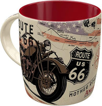 Nostalgic-Art Taza de café retro Route 66 Bike Map