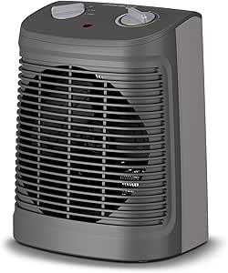 Rowenta Comfort Compact - Calefactor bajo consumo 2000 W, 2 velocidades, termostato mecánico función anti-heladas, Silence 44 dBA, modo Eco, ventilador aire frío, fácil transporte, SO2320