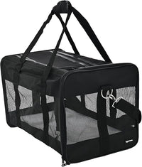Amazon Basics AMZSC-002 Sac de Transport à Parois Souples para Animal Chien de Compagnie negro Taille M, L 42 x l 27 x H 28 cm