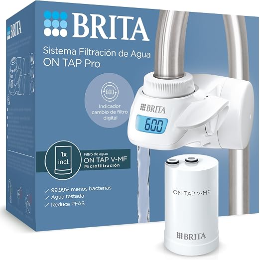 BRITA ON TAP Pro sistema filtro agua grifo de cocina, 1x filtro V-MF (600L)