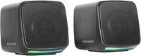 Mars Gaming MS-Pro, Altavoces Compactos 10W, Iluminación RGB Flow Dinámica, Altavoz PC con Caja de Control y Entrada Jack 3.5mm, Altavoces Gaming Compatibles con PC/Mac/Smartphone/Tablet, Negro