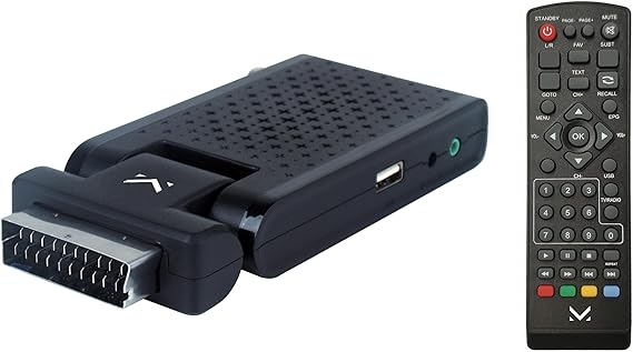Majestic DEC 663N - Mini DECODIFICADOR Digital TERRESTRE DVB-T/T2 HD, SCART/HDMI, Entrada USB 2.0 DE Alta Velocidad para Reproducir Archivos Multimedia