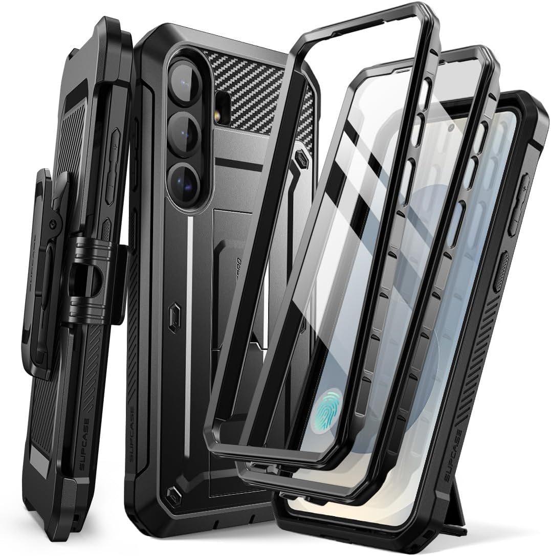 SUPCASE Funda para Samsung Galaxy S25 Plus 2025 [UB Pro] [Dos Marcos Frontales] Compatible con Carga Inalámbrica y Protector de Pantalla con Soporte Golpes Protege Case para Galaxy S25 Plus (Verde)