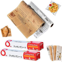 2 Tomos Papel para Envolver Alimentos, Papel de SáNdwich Alimentario, Papel de Regalo a Prueba de Aceite, 800 X 30 cm Papel Antigrasa Antiadherente, para SáNdwich Y Patatas Fritas, Blanco, Marrón