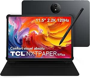 TCL NXTPAPER 11 Plus Tablet Android | Incluye Funda Flip + T-Pen | Pantalla 11,5" 2,2K 120Hz NXTPAPER 4.0 | Protección Ocular | 8 GB + 256 GB | Batería 8000 mAh | DTS Audio x4