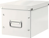 Leitz Caja de Almacenaje Mediana en Forma de Cubo, Blanco, Gama Click & Store, 61090001