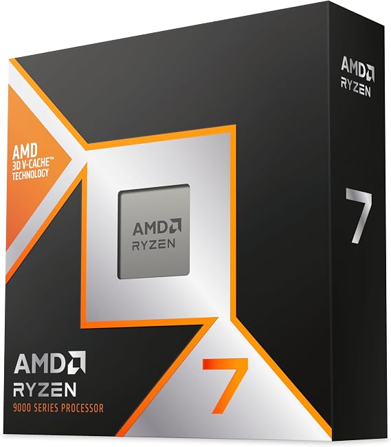 AMD RYZEN ™ 7 9800X3D 8 núcleos/16 hilos desbloqueados, Architecture Zen 5, 104 Mo Cache, 120W TDP, Hasta 5.2 Ghz Frequence Boost, Socket AM5, ventilador no incluido