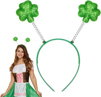 Diadema de tréboles de San Patricio para el Día de San Patricio, cinta flexible para el pelo irlandés para disfraz irlandés de San Patricio, para disfraz irlandés de San Patricio, fiesta de San