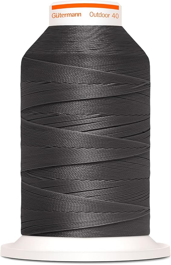 Gütermann Hilo de coser para exteriores, 400 m, resistente a los rayos UV, 7 u 8, gris oscuro