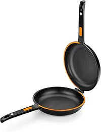 BRA Efficient Duo Sartén Doble para Tortilla de Patatas, 26 cm de Diámetro, Aluminio Fundido, Triple Capa Antiadherente, 100% sin PFOA, Para todo Tipo de Cocinas