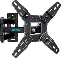 BONTEC Soporte TV Pared Inclinable y Giratorio de 13-42 Pulgadas Planos Curvos LCD LED OLED, Soporte Pared TV con Brazo Extensible, hasta 25 kg, Máx VESA 200x200 mm