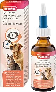 Beaphar Limpiador de Ojos Perros y Gatos, Hidrata, Lubrica, Limpia, Humectante, con MSM, Piel Sensible, aplicador Suave, Protección contra Alérgenos y Polvo, 50 ml