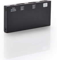 Amazon Basics HDMI-Splitter, 1 In / 2 Out, 4K bei 60 Hz für 2 Monitore, Anzeige Wird gespiegelt, Schwarz