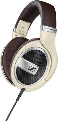 Sennheiser Auriculares HD 599 para colocar alrededor de las orejas y la parte trasera abierta, color marfil