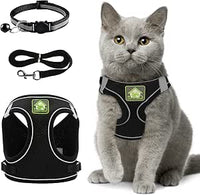 Chaleco de Gato con Correa, Arnes para Gatos Ajustable con Reflectantes, Arnés Entrenamiento para Animales, Chaleco Suave y Transpirable Correa, para Mascotas Pequeñas y Medianas Caminar Entrenar M