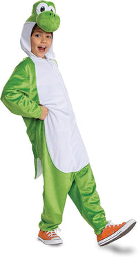 Yoshi - overol con capucha, disfraz oficial de Super Mario para niños, talla 7-8