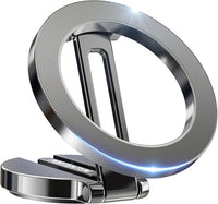 PORTENTUM Handyhalterung Auto für Magsafe – Faltbare Autohalterung mit 20x N52 Magnet und 360° Drehung – Für Armaturenbrett Büro oder andere Oberflächen - Dark Grey